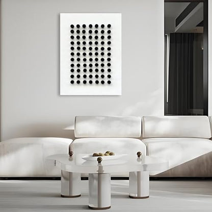 Art Hand-Painted Black and White Texture Abstract Art Oil Painting Modern Minimalist Canvas Wall Art Deco 40x28 inches - color: Yi108