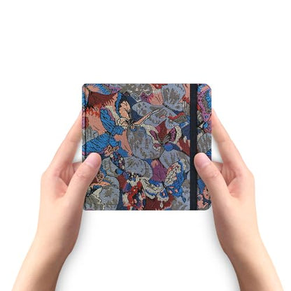 Mifuner Square 5x5 Bleedproof Marker Paper Pad,110 GSM Alcohol Ink Bristol Paper Sketchbook,Handmade Journal 88 Sheets (176 Pages) Markers Ink Mediums Art Sketch Book Blue Grey Butterfly - color: S-Blue Grey Butterfly
