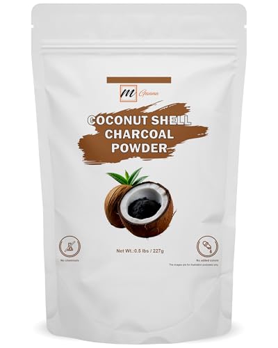 Coconut Shell Charcoal Powder (0.5 lbs / 227 g) – Ideal for Teeth Cleaning, Face Masks, Scrubs and Soap Making