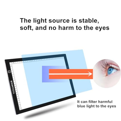 Premium A3 LED Tracing Light Pad for Diamond Art Painting - 3-Level Adjustable Brightness, No Mesh No Dot Technology, Ultra-Thin USB Powered Light Box for Sketching, Weeding Vinyl, Drawing, Design - size: A3 Premium