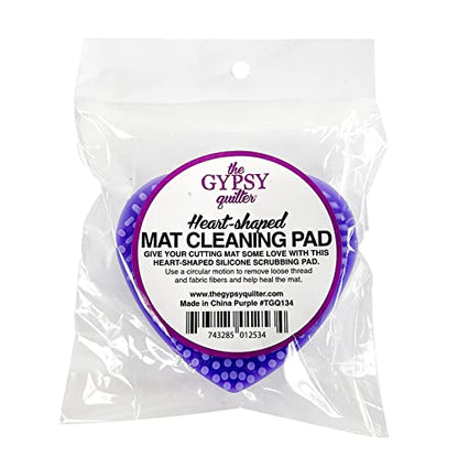 Gypsy Quilter Mat Cleaning Pad Heart Shaped 3-1/4in x 1in Irons & Accessories, Purple (TGQ134)