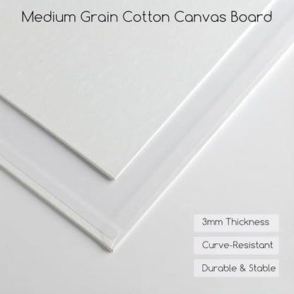 MEEDEN Canvas Boards for Painting White: 5"x7" 100% Cotton Canvas 24 Pack - size: 5"x7"