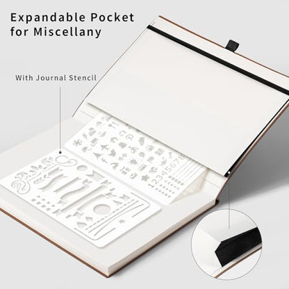 AHGXG Dotted Journal, 120 GSM Paper, 96 Pages, B5 (7.6'' X 10'') - color: Black, style: B5-Dotted-120G