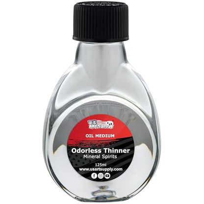 U.S. Art Supply Odorless Mineral Spirits for Cleaning 125ml - size: 4.2 Fl Oz (Pack of 1)