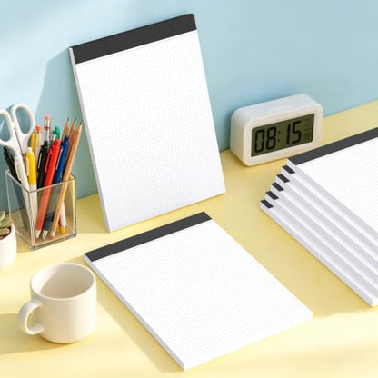 12 Pack Graph Paper 8.5 X 11, 4x4 Quad Grid Paper, 50 Sheets/Pad | Graph Paper Notebook, 4x4 Grid Ruled Paper with Blue Lines, , Drafting Paper, Quad Ruled Paper for Math, Notes & Design - color: White-Squared- 12 Pack(50 Sheets)