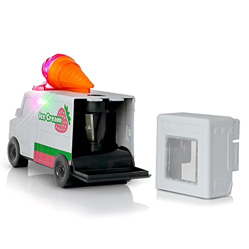 Amazeko Electric Pencil Sharpener with Ice Cream Lights and Music for Kids. Great for Back to School, Birthdays, and Holidays (Strawberry)