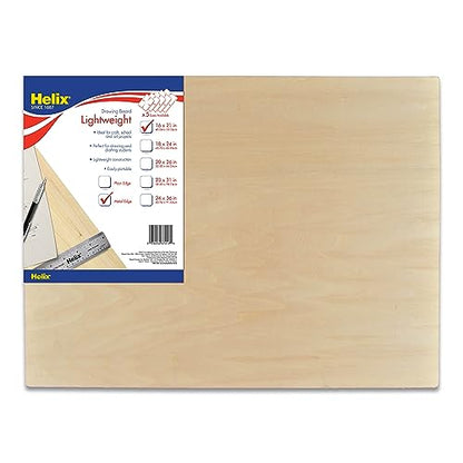 Helix - Wooden Drawing Board - Metal Edge - 16 x 21 inch | Lightweight for Sketching Outdoors - Ensures Accuracy and Stability - Portable Drafting Surface - Versatile for Artists - size: 16” x 21”, style: Metal Edge