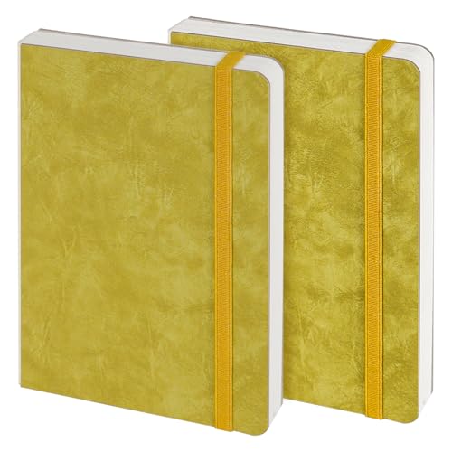 Funto Watercolor Journal, 7.5x5, 2 Packs, 44 Pages Each, Cold-Pressed 100% Cotton,PU Leather Green Cover, Art Supplies for Mixed Media - color: Green, size: 7.5x5