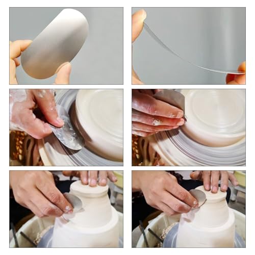 Yayatty Polymer Clay Tools, Acrylic Clay Roller, Acrylic Sheet, Rotary Cutting Mat, Round Polymer Clay Cutters with Clay Slicer Blade for Pottery and Sculpture (13 PCS) - color: 13 PCS
