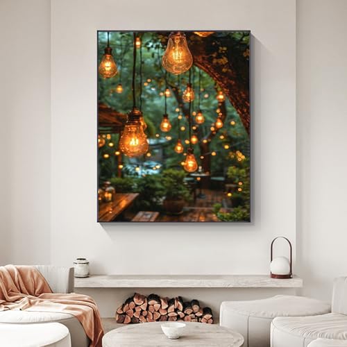 Yezavesu Paint by Numbers Kit for Adults, Scenery Adult Paint by Number Kits on Canvas Without Frame, DIY Acrylic Landscape Painting by Numbers for Home Wall Decor Gift 16x20 Inch - color: YOPNF13