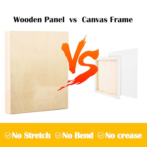 2 Pack 24x40'' Unfinished Gallery Birch Wood Canvas Panels | 1 1/2’’ Deep Wood Canvas, Cradle Boards for Painting, Acrylic Pouring, Art, Crafts, Epoxy Resin, Laser Engraving Cutting - size: 24*40 2 Pack