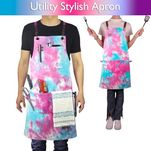 Kitchen Apron, Work Apron, Canvas Apron, Phantom Blue - color: Phantom Blue
