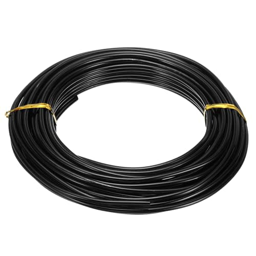 PATIKIL 32.8ft Aluminum Wire, 1pcs Jewelry Wire Aluminum Craft Wire 3mm 9 Gauge Wire Metal for Jewelry Making Beading Crafting Pendants Art, Black - color: Black, size: 3mm