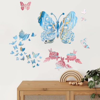 8 Pcs Large Flower Stencils for Painting, 9.84 X 9.84 Inch Flower Stencils for Crafts Reusable, Wood and Wall Stencils for Painting Large Pattern, DIY Templates Holiday Wall Paper (B) - style: B