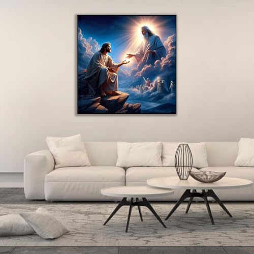 CHWGLFGG 5D Jesus Diamond Art Kits for Adults Beginners 12x16inch - color: JK453-A