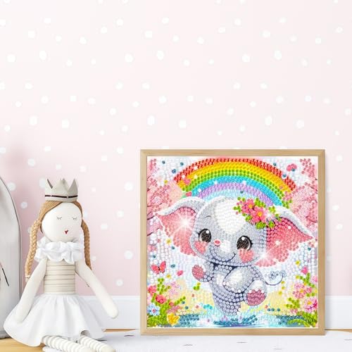5DDIYART 6 Pack Elephant Diamond Art Kits for Kids Beginners - color: KD72+73+74+75+76+77-1
