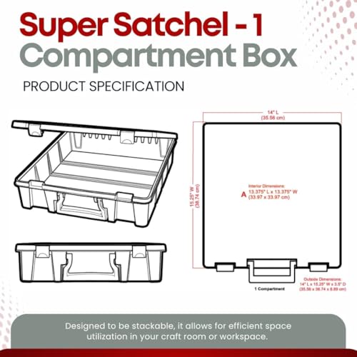 ArtBin 6955RK Super Satchel 1-Compartment Box, Art & Craft Organizer, 1-Pack, Translucent Blush - color: Blush, size: 1 Pack
