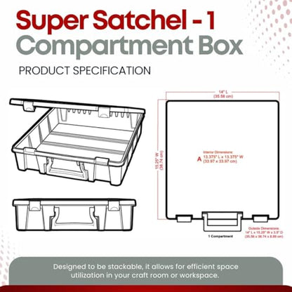 ArtBin 6955RK Super Satchel 1-Compartment Box, Art & Craft Organizer, 1-Pack, Translucent Blush - color: Blush, size: 1 Pack