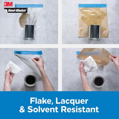 3M Hand-Masker Painter's Plastic Plus, 9 x 400-Feet, MFB-9 | Masking Film, Protects Surface From Paint Splatters, Drips, Roller Mist or Spray, Lacquer and Solvent Resistant