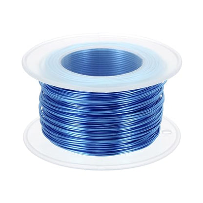 PATIKIL 20 Gauge 0.8mm Aluminum Craft Wire, 98.4 Ft Metal Wire Armature Bendable Wire for Jewelry Making Metal Wrap DIY, Sapphire Blue - color: Sapphire Blue, size: 0.8 mm x 30 m