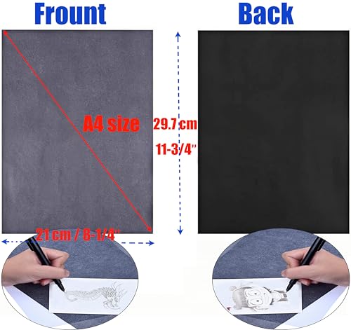 Carbon Paper for Tracing - 100 Sheets Carbon Transfer Paper, Graphite Paper for Carbon Copy, Perfect for Art, Crafts, and DIY Projects
