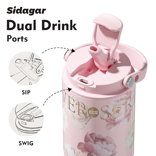 26 oz Insulated Stainless Steel Tumbler with Straw & Handle Pink - color: Pink