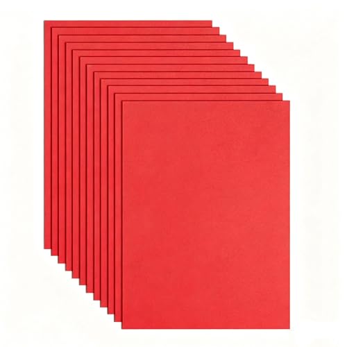 EVA Foam Sheets 5.5 x 8.5 Inch, 2mm Thick 12 Pack Non Adhesive Craft Foam Sheets for Cosplay Armor Props, Scrapbooking, Classroom Art Projects, DIY Handmade & Hobby Craft Supplies (Red) - color: Red