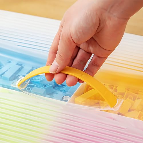 13 QT Plastic Storage Box with Removable Tray Craft Organizers and Storage Clear Storage Container with lid for Arts & Crafts, Playdoh, Beads, Crayons