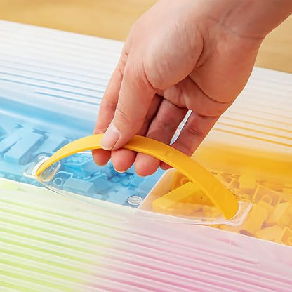 13 QT Plastic Storage Box with Removable Tray Craft Organizers and Storage Clear Storage Container with lid for Arts & Crafts, Playdoh, Beads, Crayons