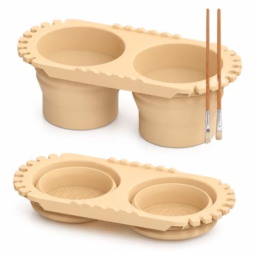 Paint Brush Cleaner Rinse Cup (All-in-One), Foldable Brushes Holder & Brush Cleaning Cup for Acrylic, Watercolor, Oil Paints and Water-Based Mediums, for Fine Art, Studio, Classroom
