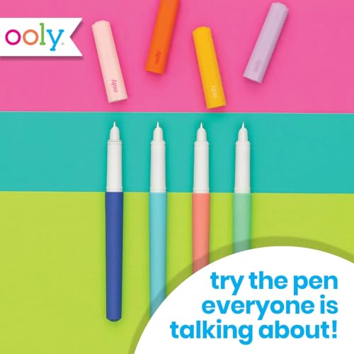 Ooly Fab Fountain Pens, Pack of 4, Black Ink | Ages 12+, Fine Fountain Tip for Calligraphy Drawing, Refillable Black Ink Cartridges, School Supplies for Kids and Adults - style: Black Pens (4 Pens)