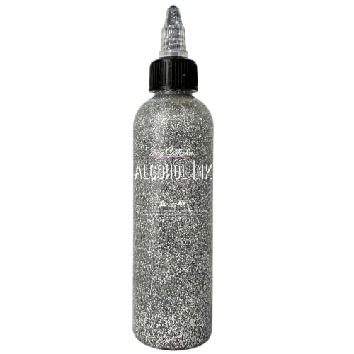 Premium Alcohol Ink by Ezgi Sertcetin (Glitter Silver) - color: Glitter Silver