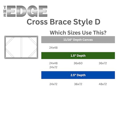 Creative Mark The Edge Deluxe Cotton 1-1/2" Deep Stretched Canvas for Painting, 24x48 Pack of 3, 14oz. Primed Weight, Universal Archival Priming, Medium Tooth, Hand-Stretched Canvas for Painters - size: 24x48"