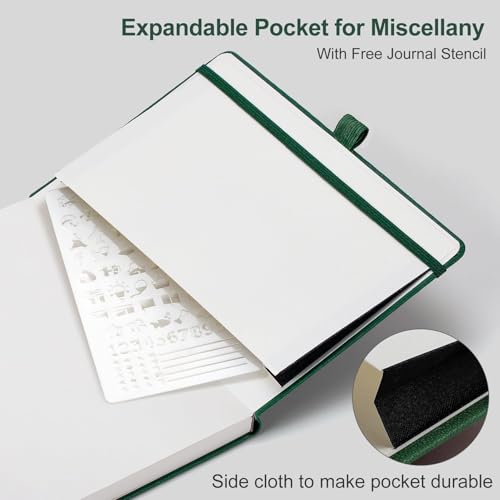AHGXG Dotted Journal, 150 GSM Paper, 128 Pages, A5 (5.7'' X 8.3'') - color: Dark Green, style: A5-Dotted-150G