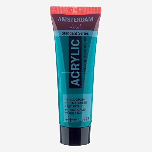 Amsterdam Standard Series Acrylic Tube 20ml Phthalo Green 675 (17046750) - color: Phthalo Green, size: 1 Count (Pack of 1)