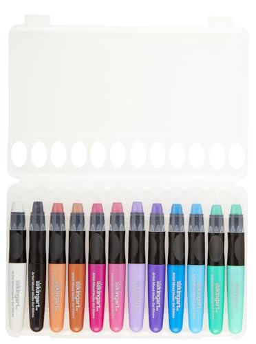 KINGART GS012-1 Mixed Media Gel Stick Crayon, Black | 1-Piece Artist Crayon: Brush on water for watercolor effects; odorless and non-toxic - color: Black