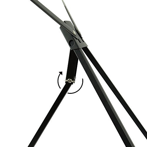 Conda Aluminum Tabletop Easel, Portable Tripod Display Stand Adjustable Height from 15" to 21" with Extension Arm Wings, Desktop Display Easel for Canvas, Paintings, Photos, Signs - style: Black, 1 Pcs