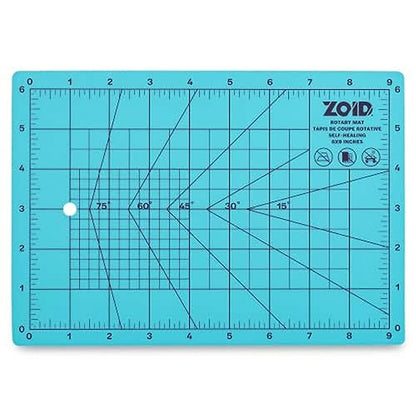 Zoid 9" x 6" Self-Healing Cutting Mat, PVC Grid Mat, Crafting and Sewing Mat for Multiple Projects, Arts and Crafts, Silhouette Cutting, Cyan/Purple BP - style: 9" X 6"