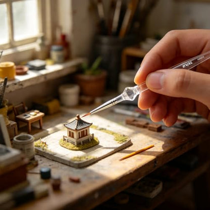 5PCS Detail Paint Brushes Set for Acrylic Oil Watercolor Gouache | Miniature Brushes for Fine Detailing & Art Painting, Mini Painting Brush For Models Paint by Number Figurine