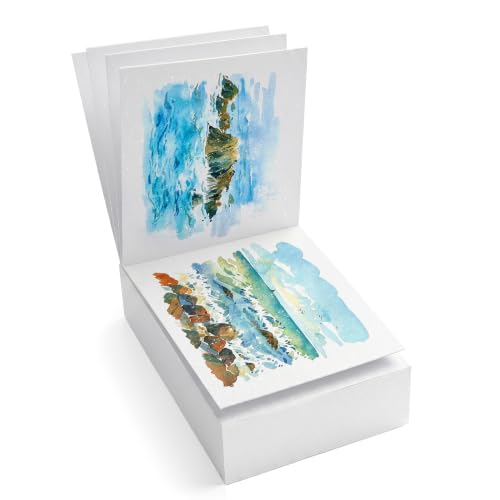rubens Watercolor Paper Pad, 3.8 x 5.3 inch Mini Glitter Hot Pressed Papers - color: 3.81”x5.31”