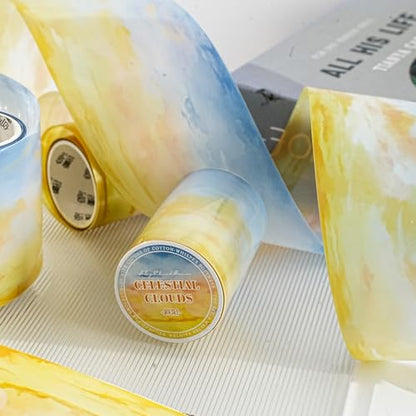 Cloud PET Tape Stickers for Journaling Supplies,Scrapbook Stickers for DIY - color: Realm
