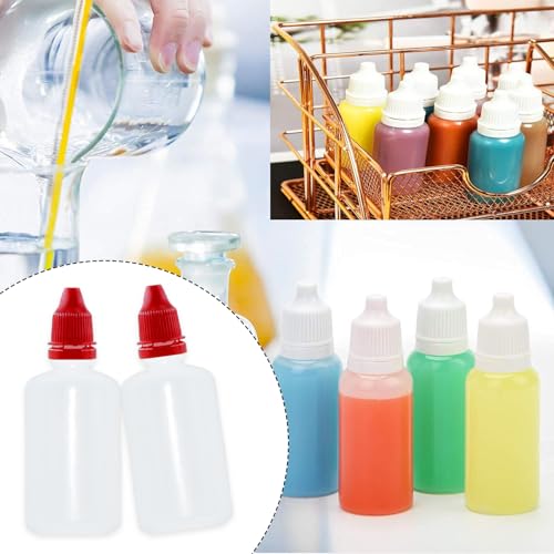 12 Pcs Dropper Bottles, 50ml/1.7 oz Empty Squeezable Small Mouth Dropper Bottle, Liquid Dropper Bottle with Red Cap - color: Red Cap