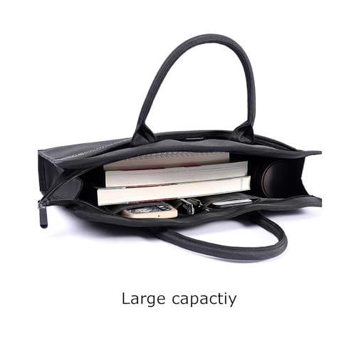 Oxford Document Bag with Handle and Meeting Office Organizer Handbag Briefcase for Carrying Paper Files 1 Pack Black