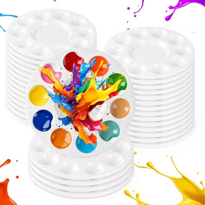 20PCS Paint Tray Palettes, Plastic Paint Palette, Watercolor Palettes Paint Trays for Kids