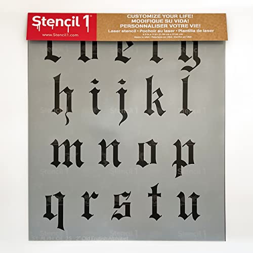 Stencil1 Old English Font Stencil 2" Alphabet Letters Painting Craft - size: 2" Letters