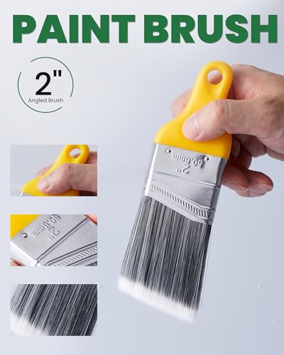Voomey Paint Bucket Hand Held 4in Foam Rollers Kit 18pcs for Detail Work - color: Paint Bucket Kit & Foam Rollers