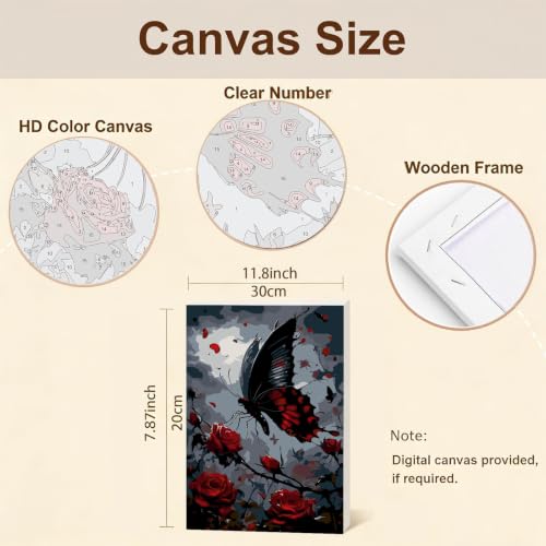 Gemozaic 4 Pack Gothic Paint by Numbers Kit for Adults with Frame & Easel - color: BKH2790-BKH2793