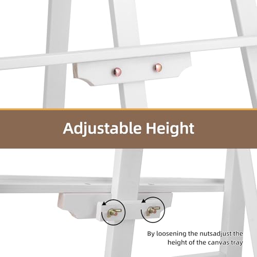 Adjustable Wooden Easel Stand for Painting&Display, White | Folding Art Easel for Display, Drawing, Wedding Sign and Poster, Suitable for Kids and Adults, Holds Up to 42" - style: White -1 Pack