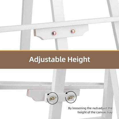 Adjustable Wooden Easel Stand for Painting&Display, White | Folding Art Easel for Display, Drawing, Wedding Sign and Poster, Suitable for Kids and Adults, Holds Up to 42" - style: White -1 Pack