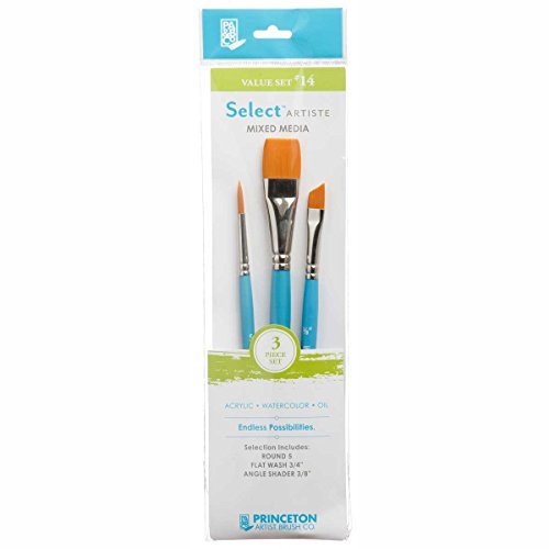 Princeton Select Artiste Brush Set No. 14, Synthetic, 3 Piece, 1 Count - size: SET 14- 3 BRUSH SET